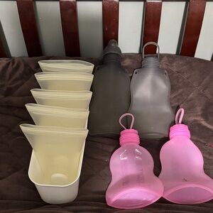 Silicone Food Storage and Travel Bottle Set